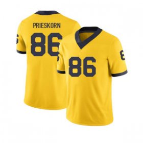 Sale - Brady Prieskorn #86 Michigan Wolverines Men Yellow Official College Football Jersey