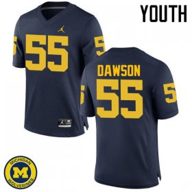 Sale - David Dawson #55 Michigan Youth Navy NCAA Football Jersey