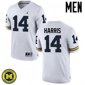 Sale - Drake Harris #14 Michigan Men White Alumni Football Jersey