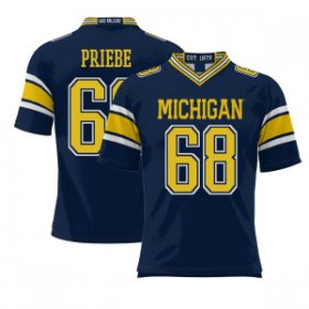 Sale - Josh Priebe #68 Michigan Wolverines Replica Men Navy Classical College Football Jersey