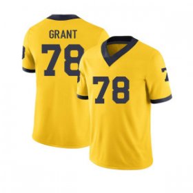 Sale - Kenneth Grant #78 Michigan Wolverines Men Yellow Official NCAA Football Jersey