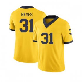 Sale - Max Reyes #31 Michigan Wolverines Men Yellow Official College Football Jersey