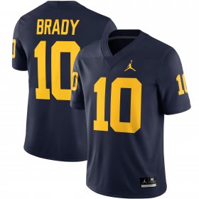 Sale - Tom Brady #10 Michigan Men Navy Official Football Jersey