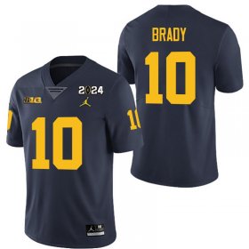 Sale - Tom Brady #10 Michigan Wolverines 2024 Championship Men Navy Classical College Football Jersey