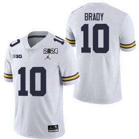 Sale - Tom Brady #10 Michigan Wolverines 2024 Championship Men White Alumni College Football Jersey