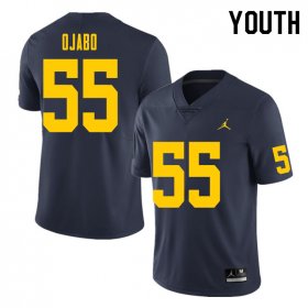 Sale - David Ojabo #55 Michigan Youth Navy Alumni Football Jersey