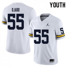 Sale - David Ojabo #55 Michigan Youth White Official Football Jersey